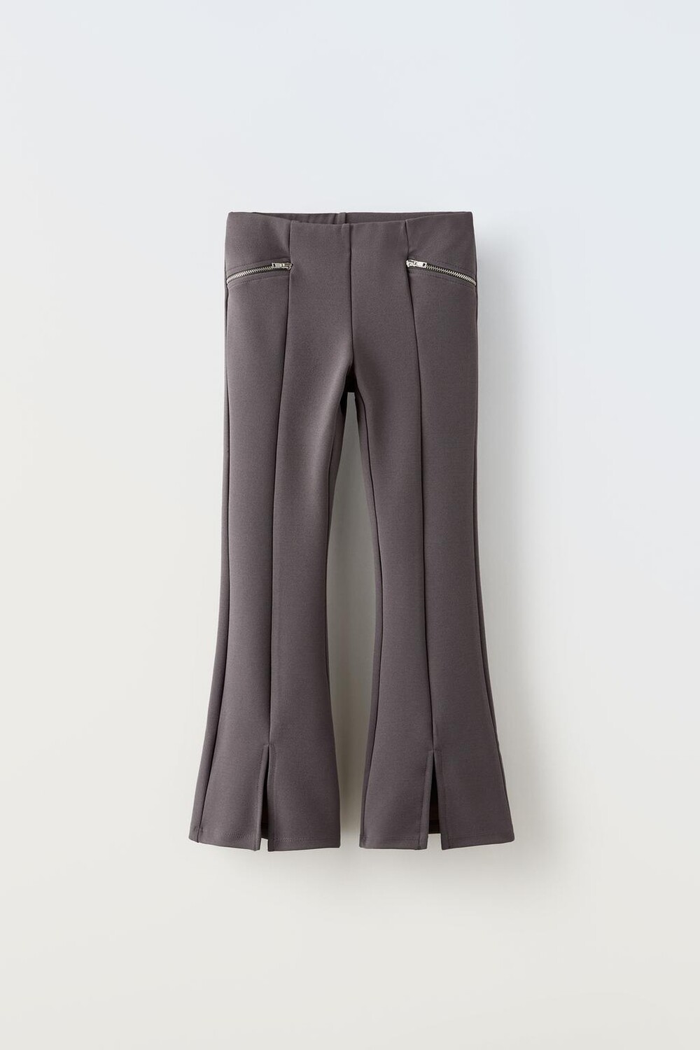 

Расклешенные леггинсы на молнии ZARA, серый