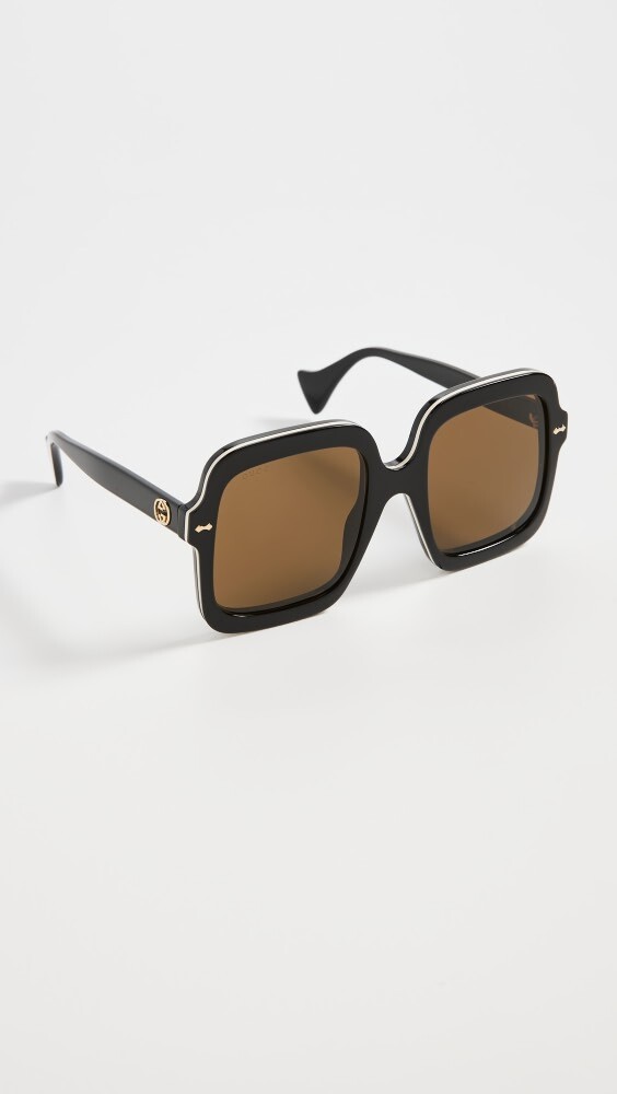 

Солнцезащитные очки Gucci Oversized Square Enamel, черный