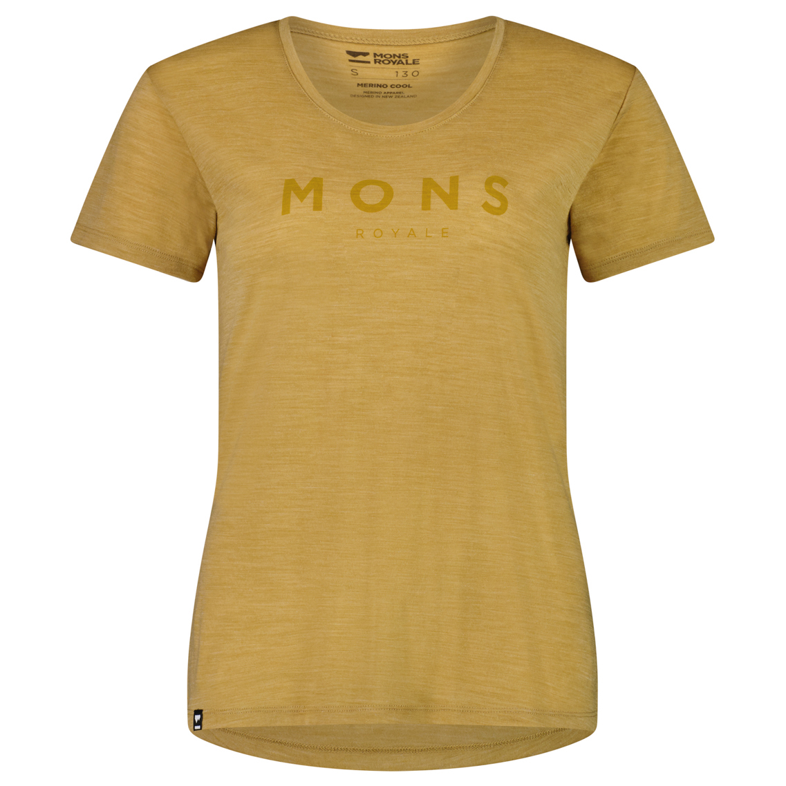 Рубашка из мериноса Mons Royale Women's Zephyr Merino Cool Tee, цвет Smokey Cumin