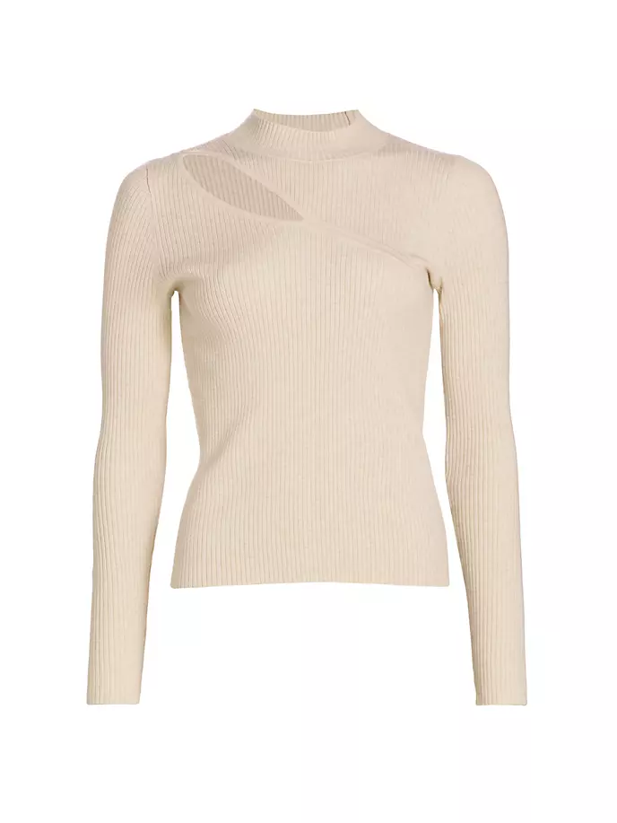 

Топ Valentina с разрезом в рубчик Splendid, цвет oat heather