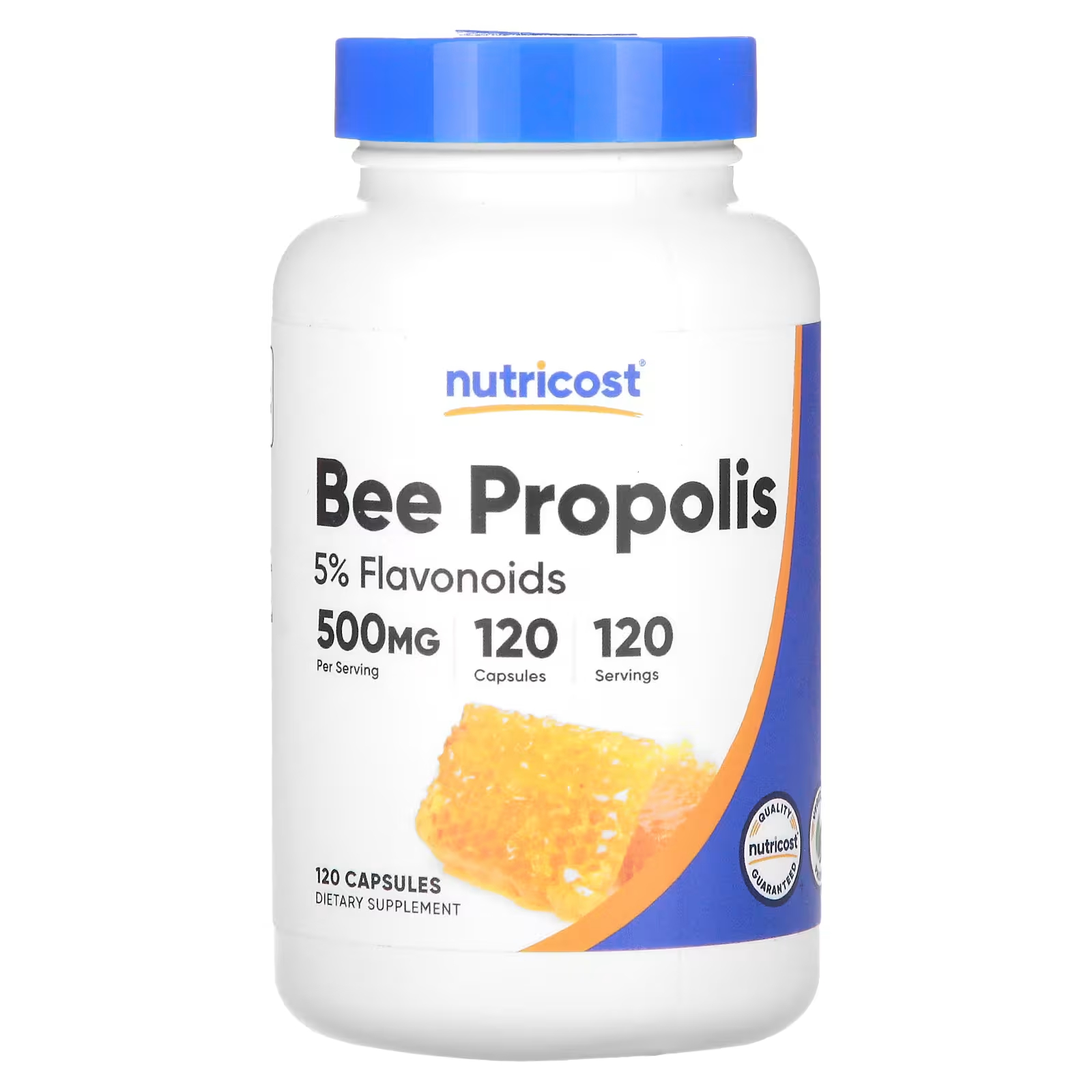 Пчелиный прополис Nutricost 500 мг, 120 капсул пчелиный прополис honey gardens 2x эффективность 60 капсул