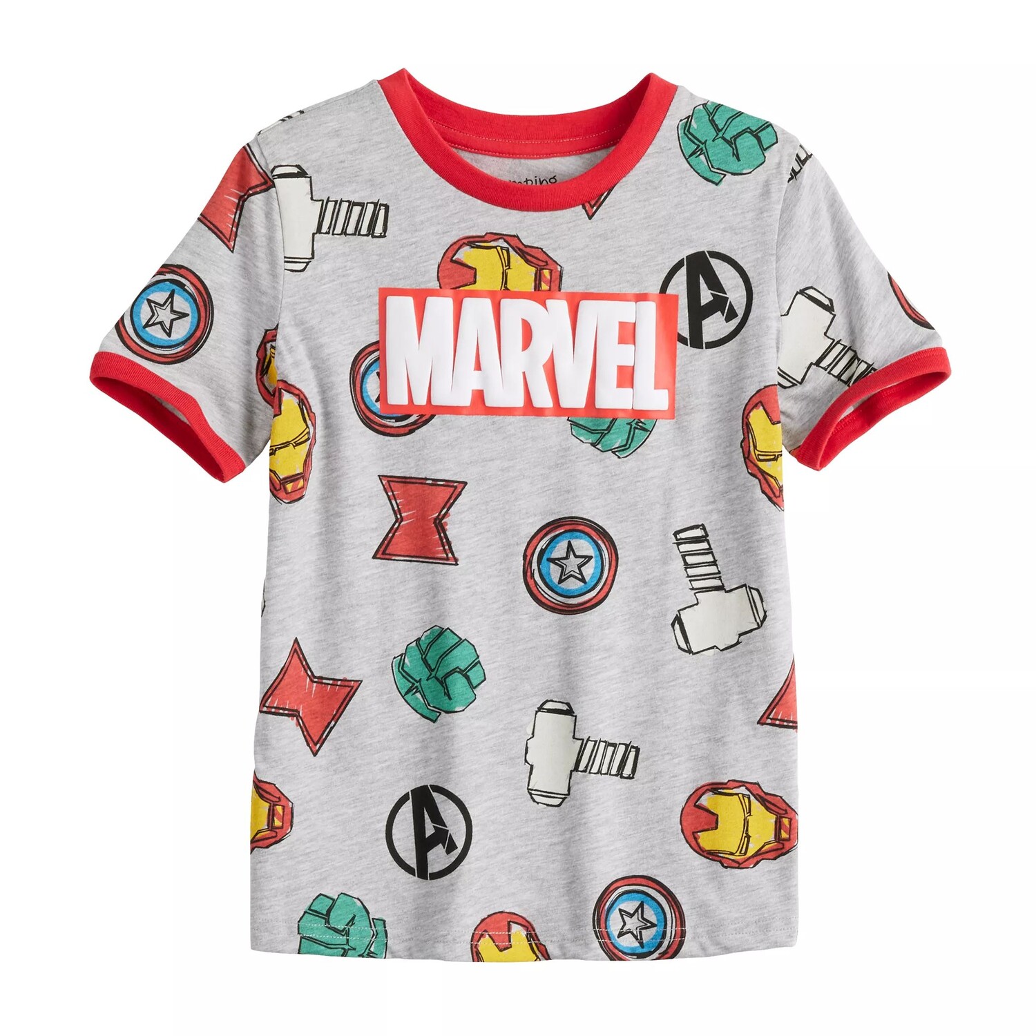 

Футболка Jumping Beans Marvel Avengers Ringer для мальчиков 4–12 лет Jumping Beans