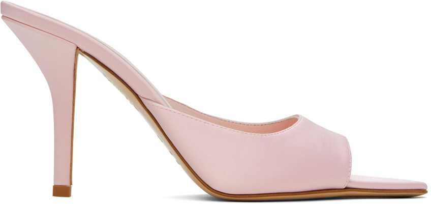 

Розовые атласные босоножки на каблуке Perni 04 Giaborghini
