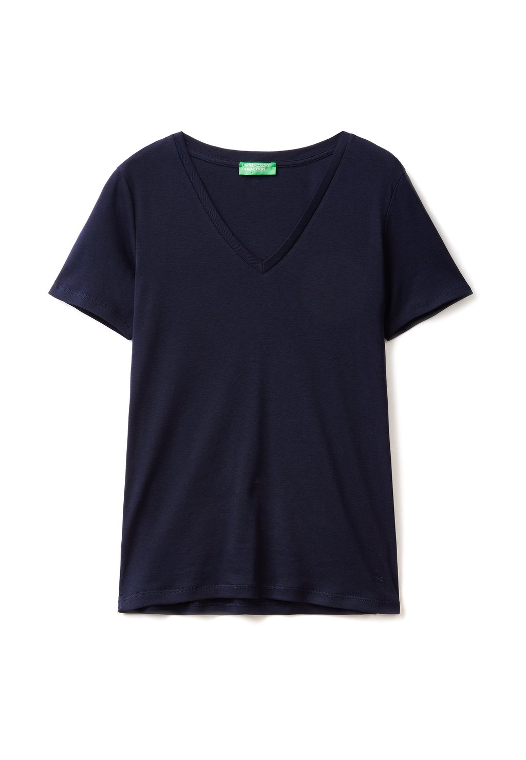 

Футболка базовая WITH V-NECK United Colors of Benetton, цвет blue