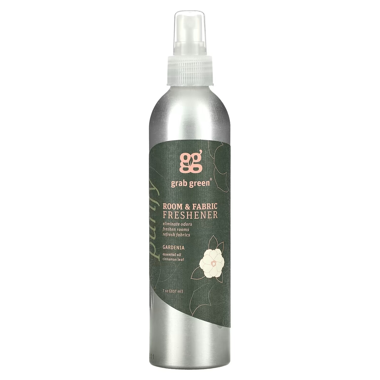 

Освежитель для помещений и тканей Gardenia, 7 унций (207 мл) Grab Green