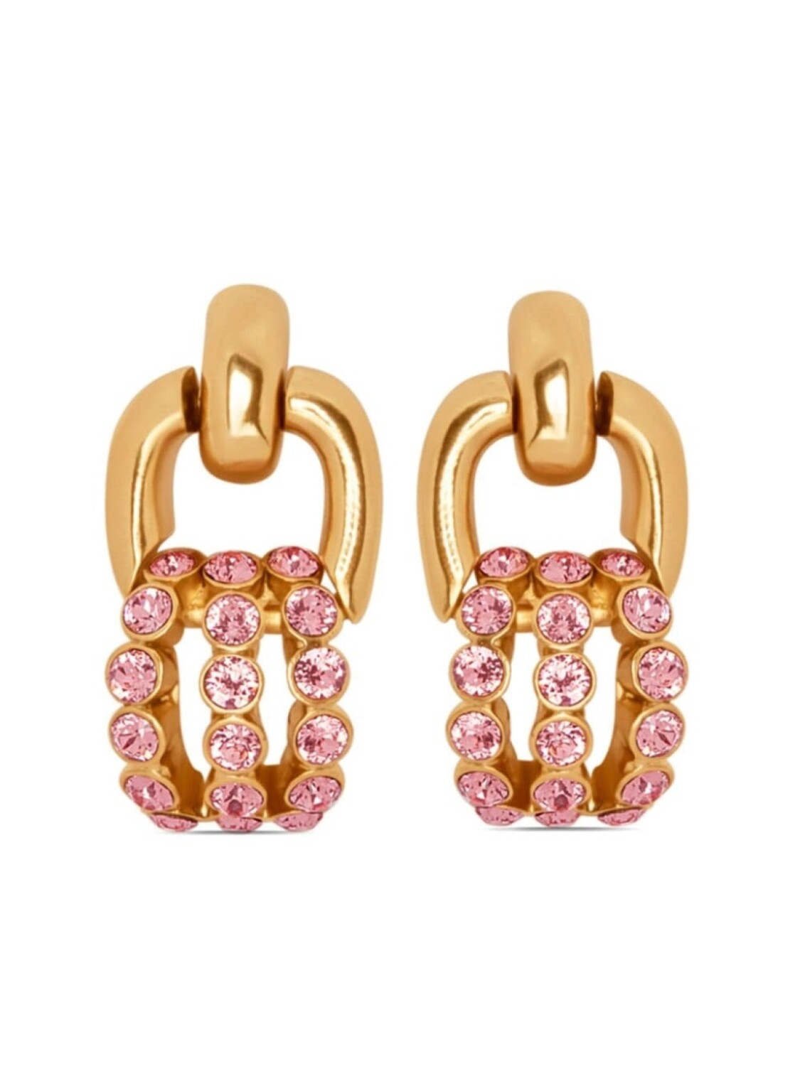 

Серьги Pave Link с кристаллами Oscar de la Renta, розовый