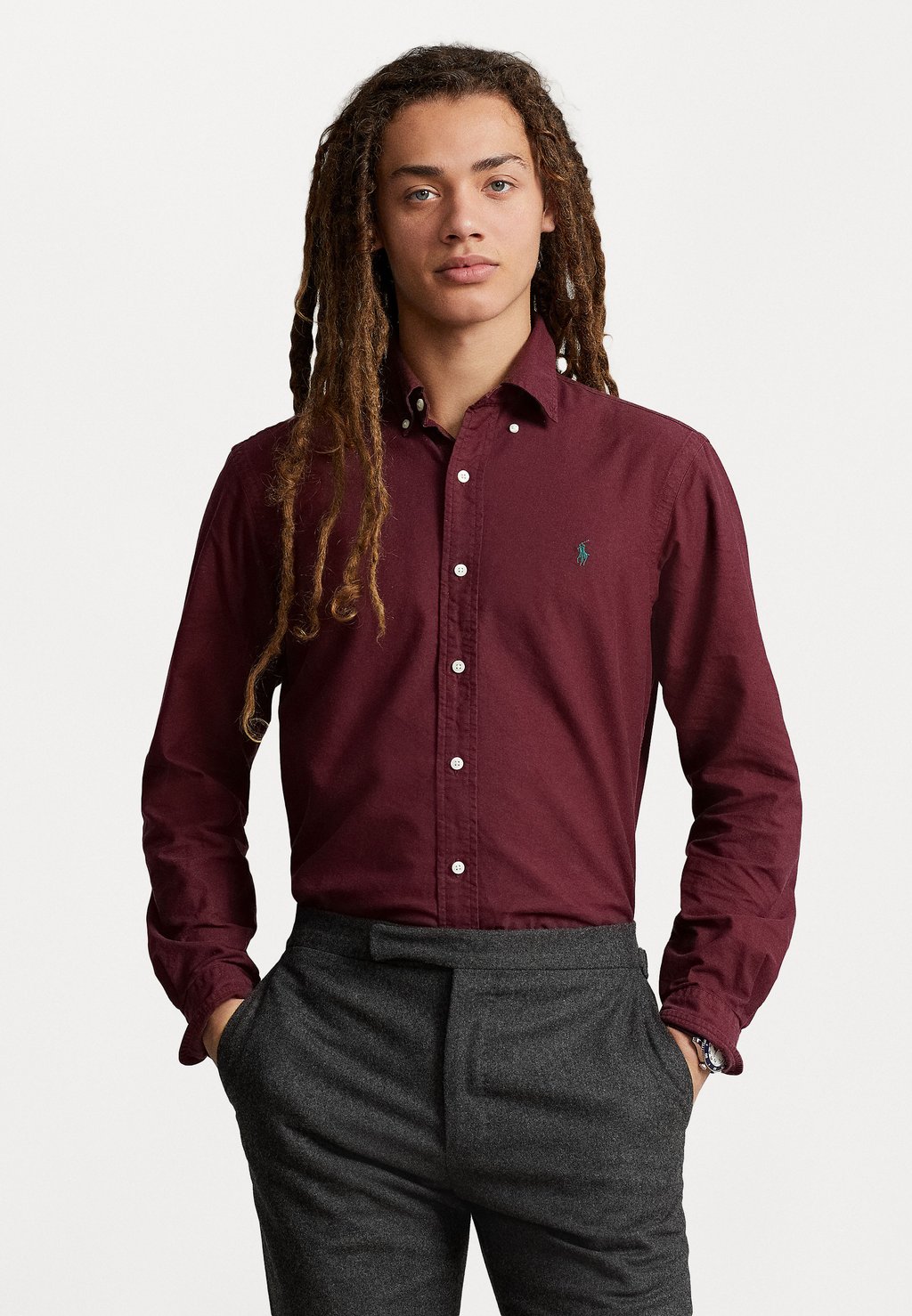 Рубашка LONG SLEEVE SPORT SHIRT Polo Ralph Lauren, мраморный бордовый толстовка cusco skull scalpers мраморный бордовый