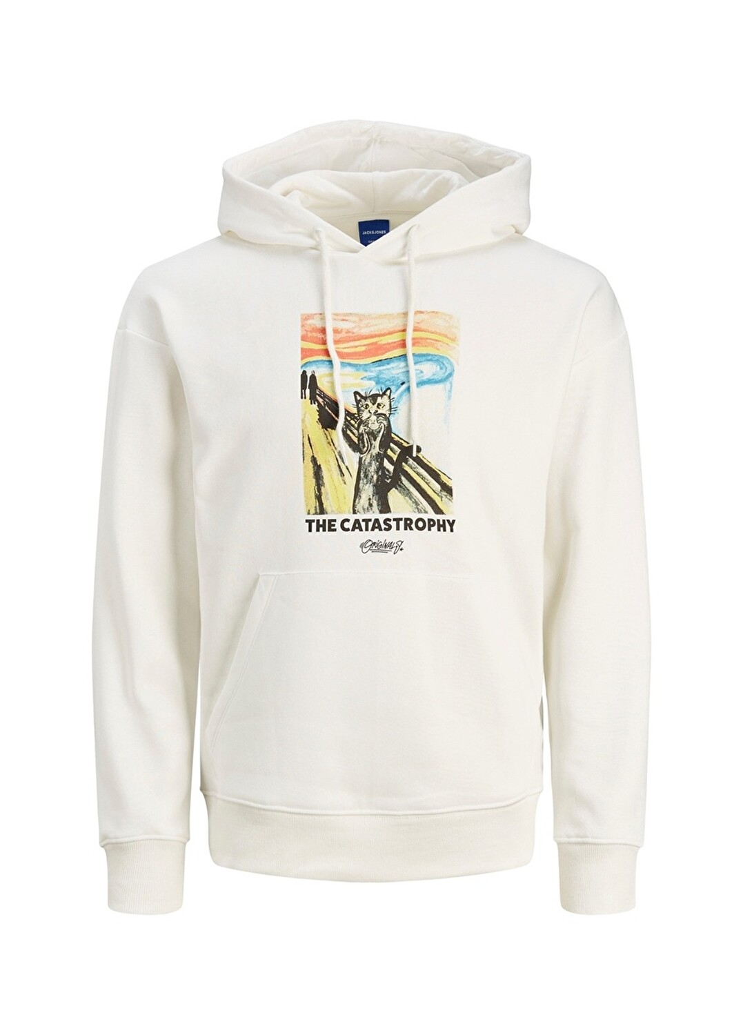 

Белоснежная мужская толстовка с воротником с капюшоном Jack & Jones