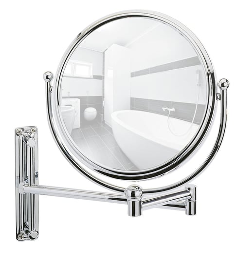 цена Енко, косметическое зеркало DELUXE, настенное W, Wenko, серебро