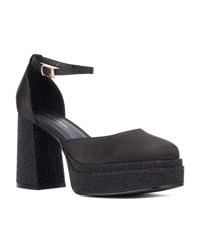 Женские туфли-лодочки на платформе Martine 2 Gemmed — широкая ширина Fashion To Figure, черный