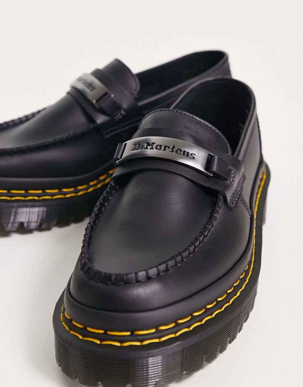 

Черные лоферы с двойной строчкой Dr Martens Penton Bex