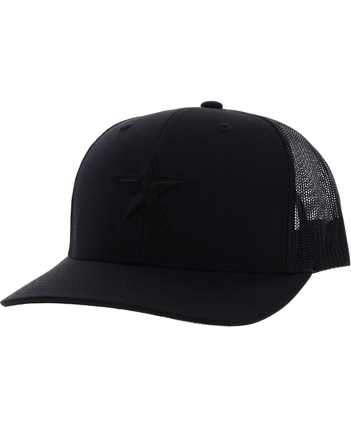 

Мужская черная регулируемая шляпа Dallas Cowboys Star Trucker Hooey