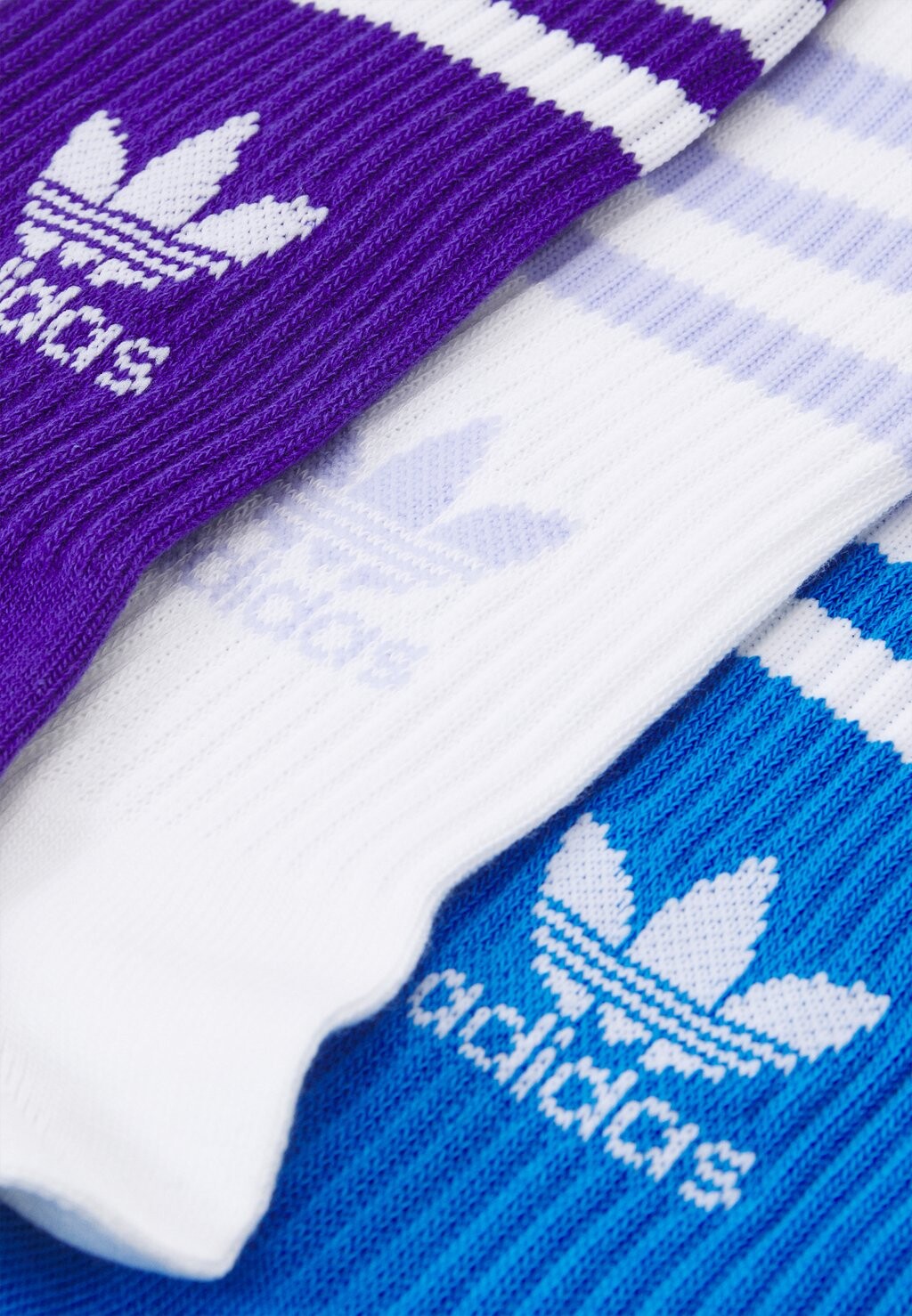 

Носки Crew Unisex 3 Pack adidas Originals, цвет bluebird/energy ink/white