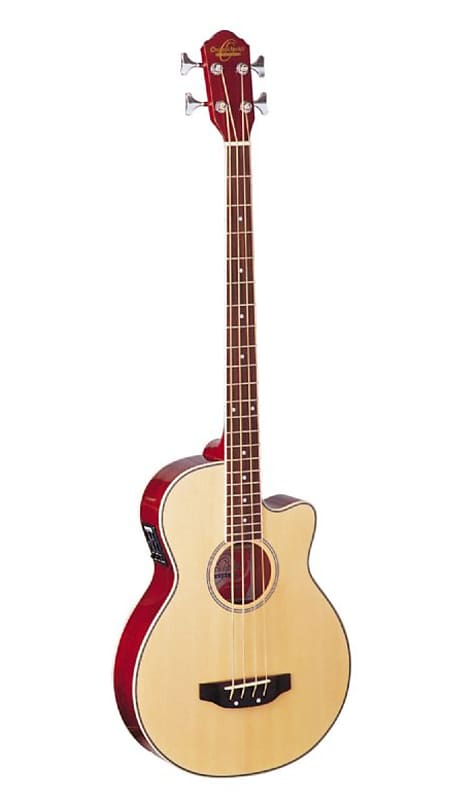 цена Акустическая гитара Oscar Schmidt OB100N-A Acoustic Electric Bass. Natural Spruce Item ID: OB100N-A-U