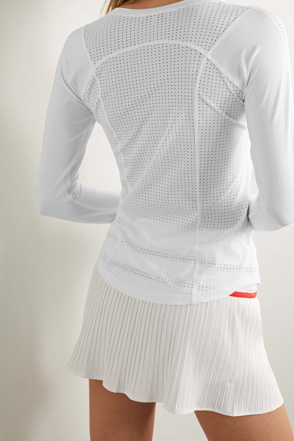 

L'ETOILE SPORT Топ из эластичного джерси с сетчатыми вставками, белый