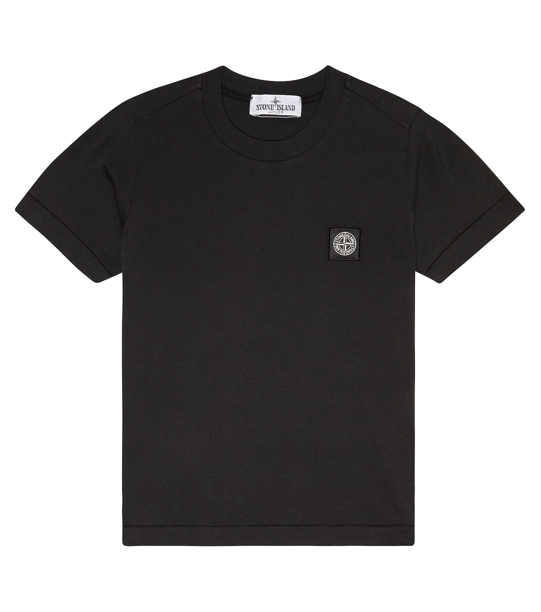 

Футболка из хлопкового джерси Stone Island Junior, черный