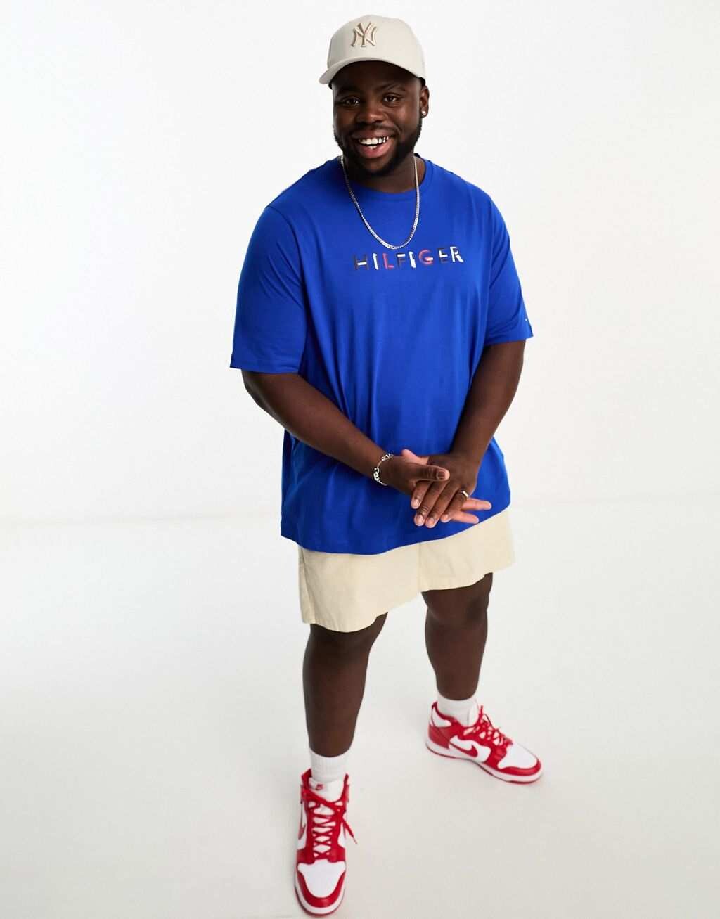 

Синяя футболка с логотипом Tommy Hilfiger Big & Tall, Синий