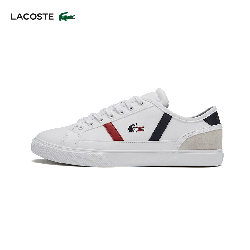 

Кроссовки мужские Lacoste с логотипом, белый / синий / красный