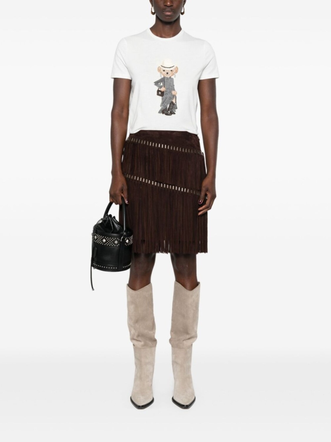 

Ralph Lauren Collection юбка мини Brielle с бахромой, коричневый