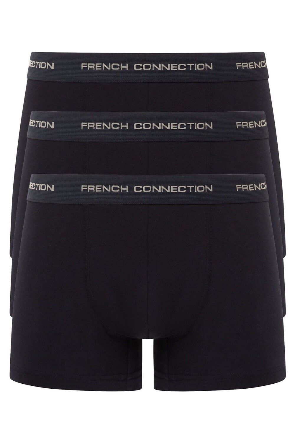 

Комплект из 3 пар черных боксеров French Connection, черный