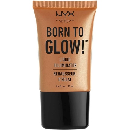 NYX Professional Makeup Born to Glow Liquid Illuminator Pure Gold 03 — жидкий мерцающий хайлайтер и тональная основа с веганской формулой