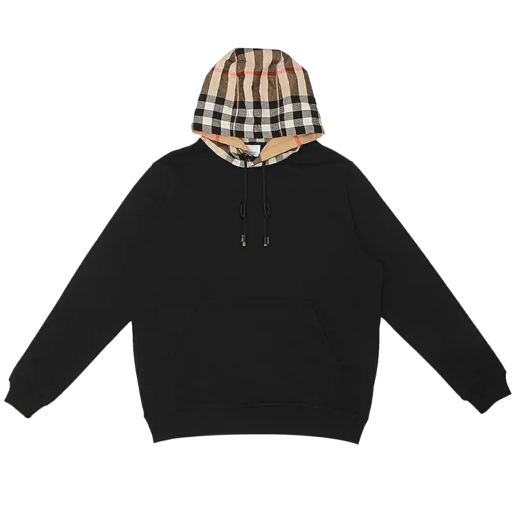 

Худи Burberry Check Zip Up 'Black', черный