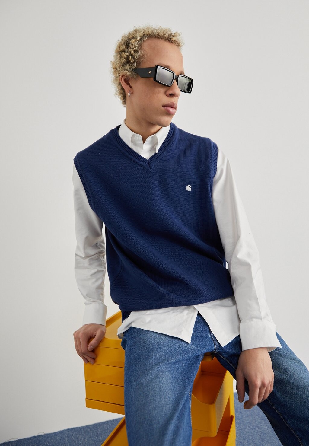 

Вязаный свитер MADISON VEST SWEATER Carhartt WIP, цвет dark blue