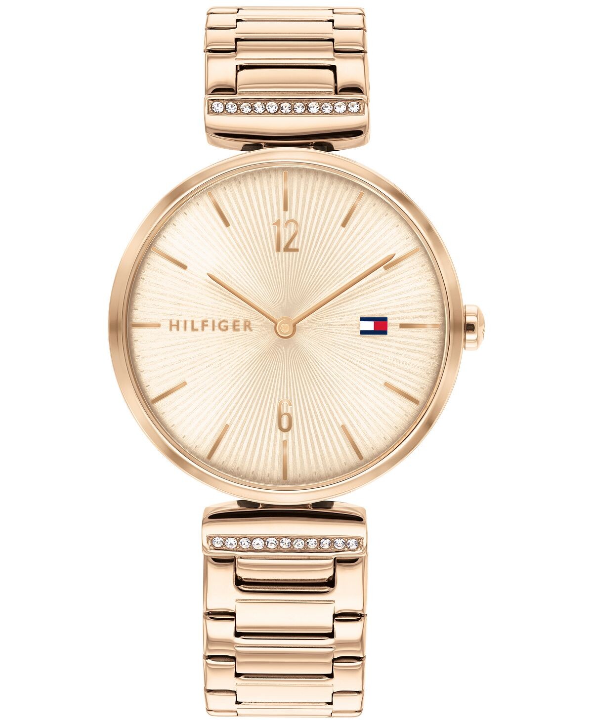 

Женские часы-гвоздики с золотистым браслетом и кристаллами, 34 мм Tommy Hilfiger