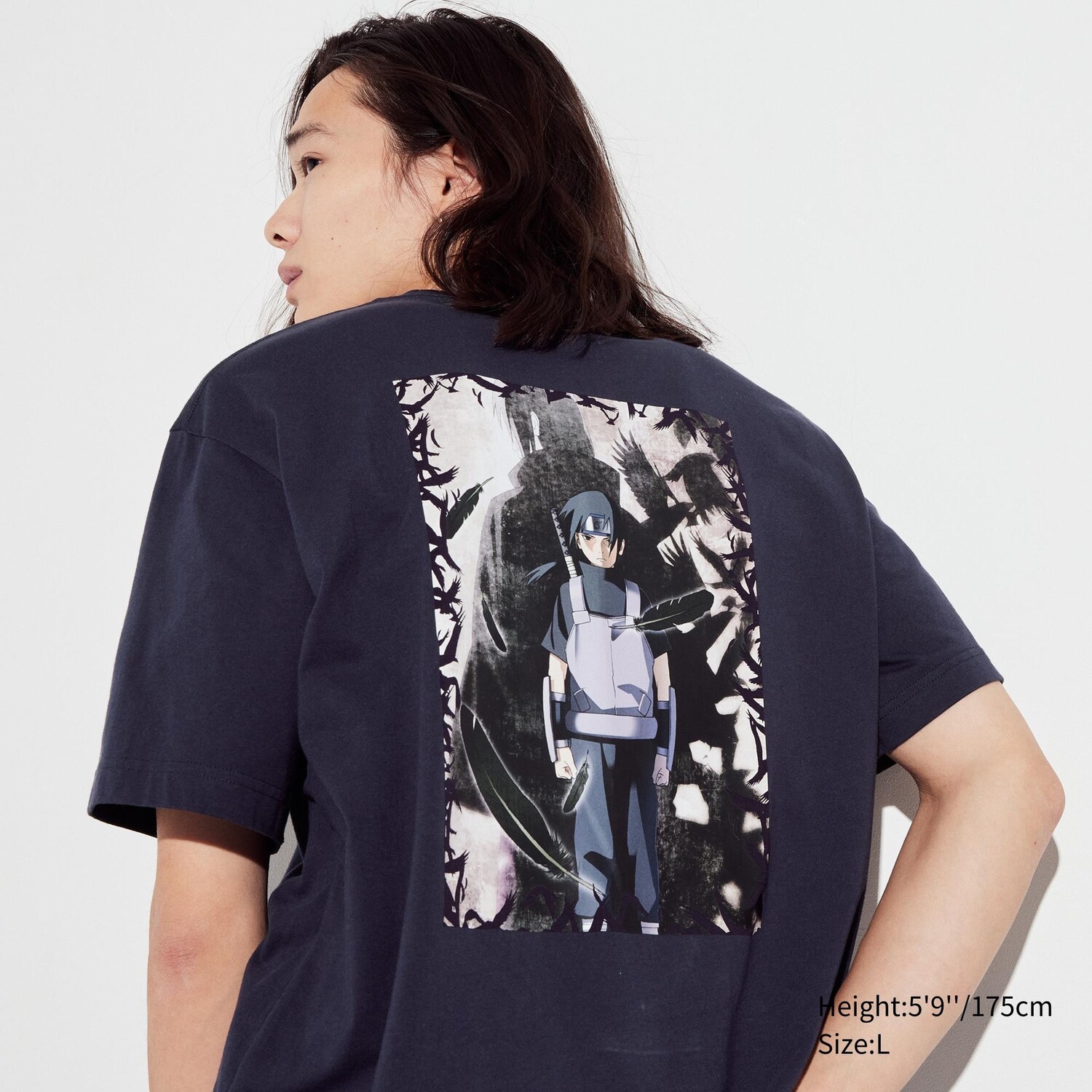 Футболка Uniqlo Naruto Itachi Uchiha с коротким рукавом, темно-синий чехол для телефона uchiha itachi naruto для huawei honor 70 60 50 30 20 10 9 x 9x v30 pro lite view