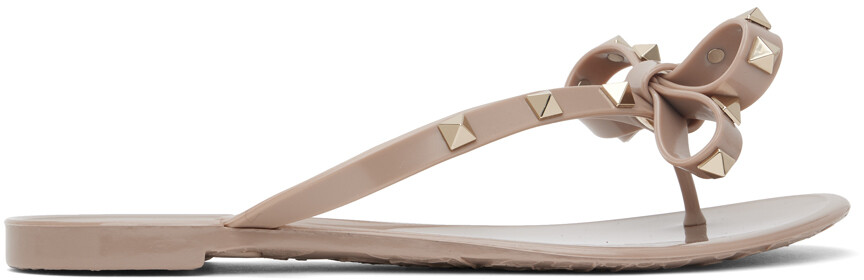 

Бежевые сандалии Rockstud Valentino Garavani