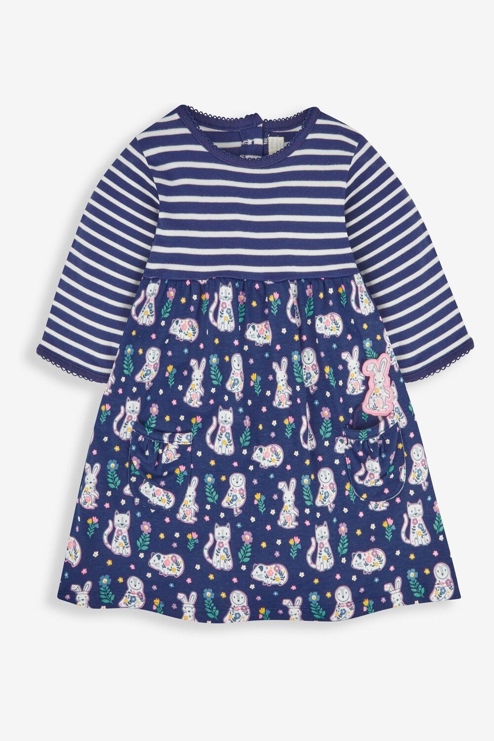 

Платье JoJo Maman Bébé Combo с цветочными мотивами и животным принтом Jojo Maman Bébé, синий