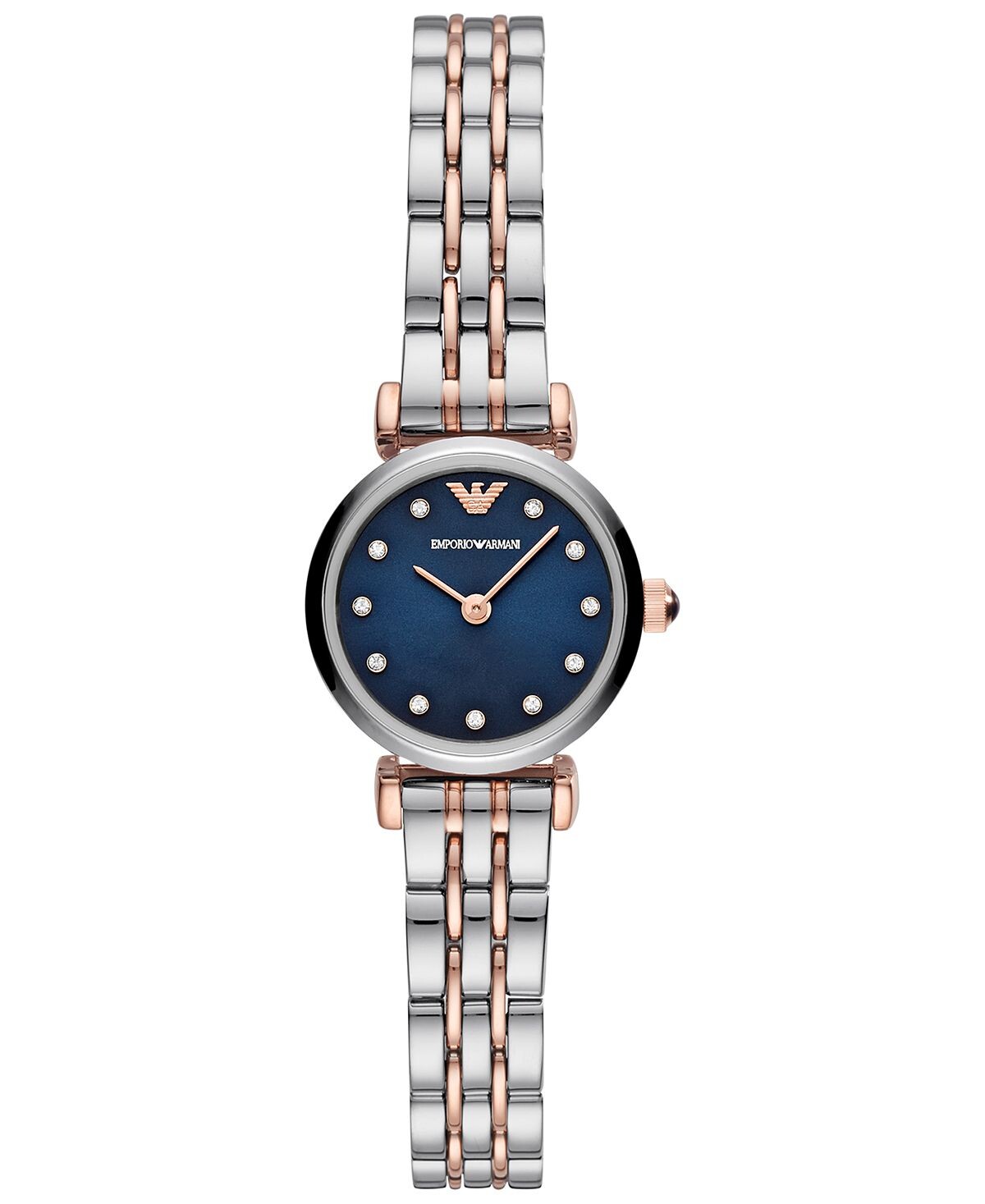 

Женские двухцветные часы-браслет из нержавеющей стали, 22 мм Emporio Armani