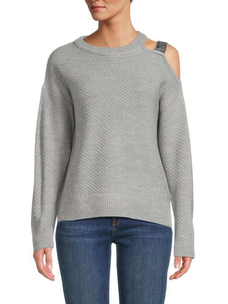 

Свитер с открытыми плечами Dkny, цвет Heather Grey
