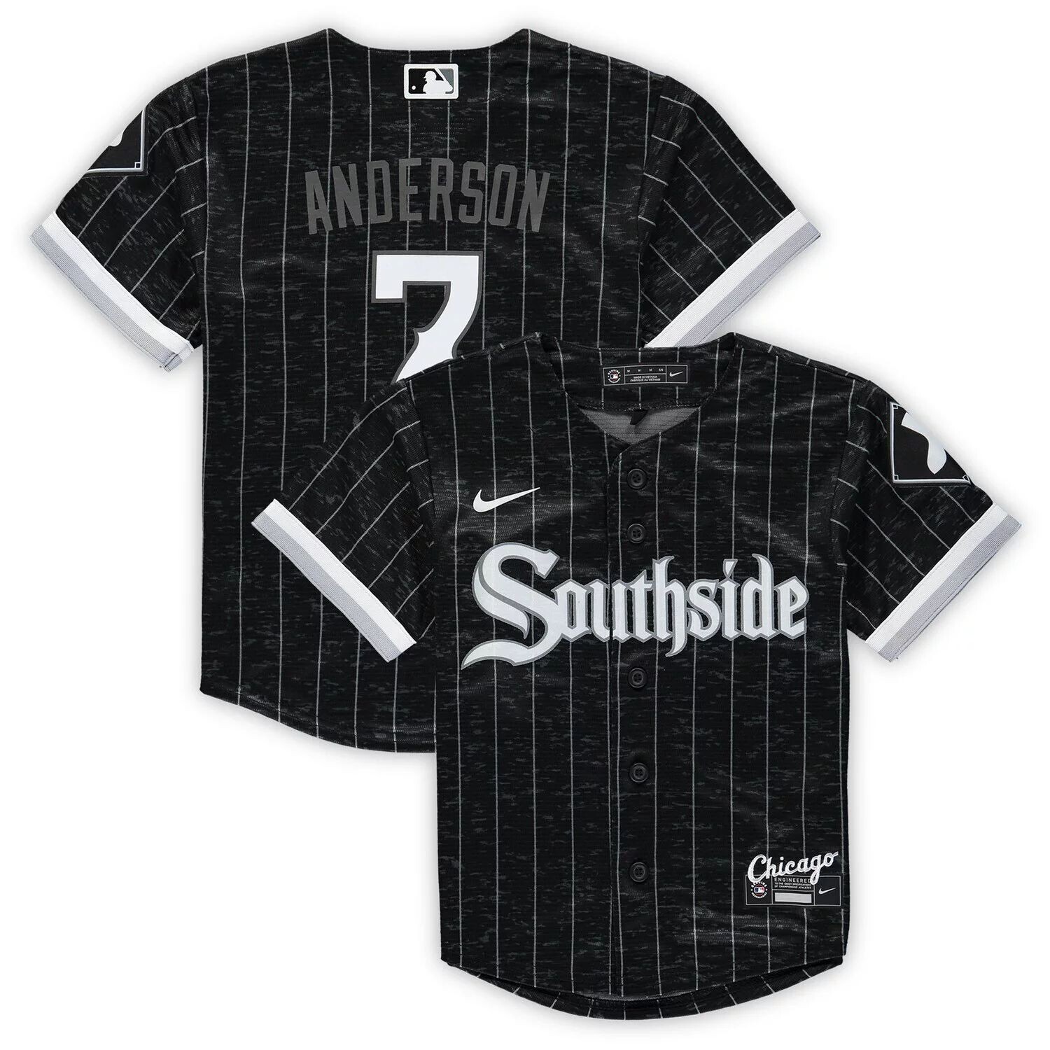 

Реплика Джерси Nike Tim Anderson Black Chicago White Sox City Connect Script для дошкольников Nike
