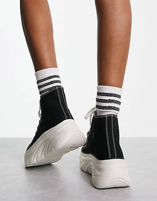 

Черные высокие кроссовки Skechers Funky Street из парусины