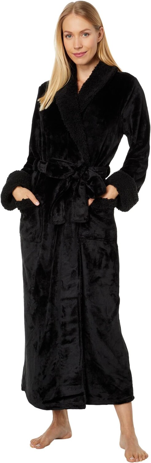 

Халат Plush Sherpa Robe 52" Natori, черный