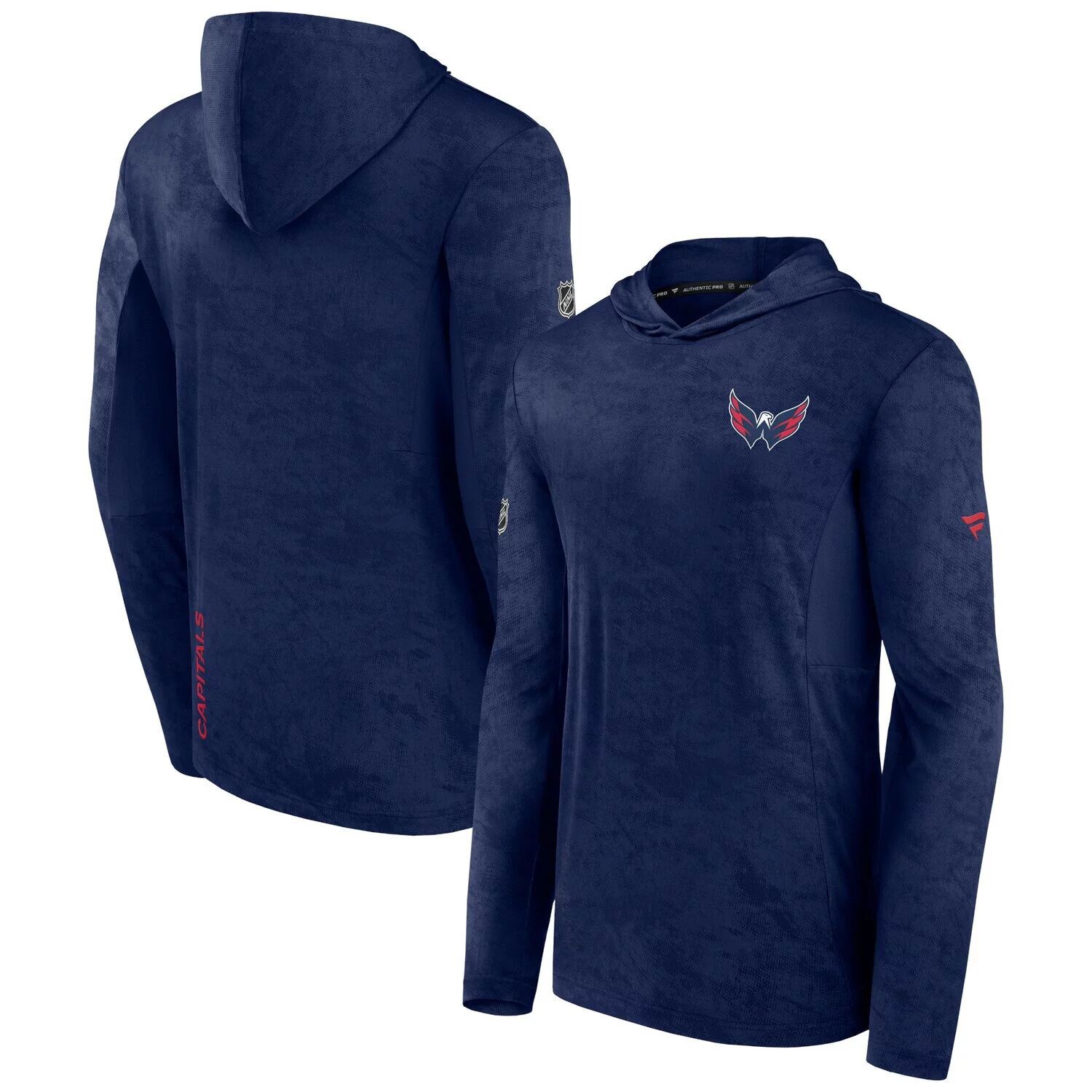 

Мужской фирменный темно-синий пуловер с капюшоном Washington Capitals Authentic Pro Rink Camo Fanatics