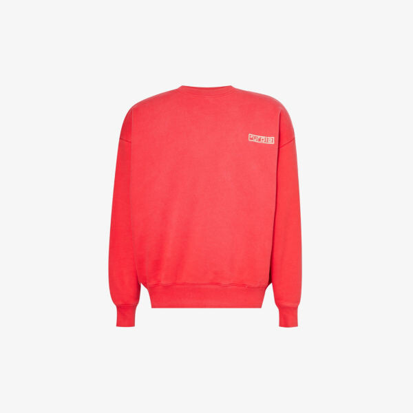 

Толстовка из хлопкового джерси с фирменной флисовой подкладкой Purple Brand, красный