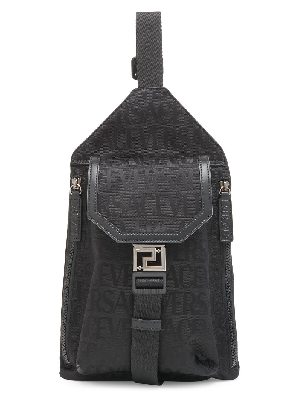 

Нейлоновая сумка через плечо с логотипом Versace, неро