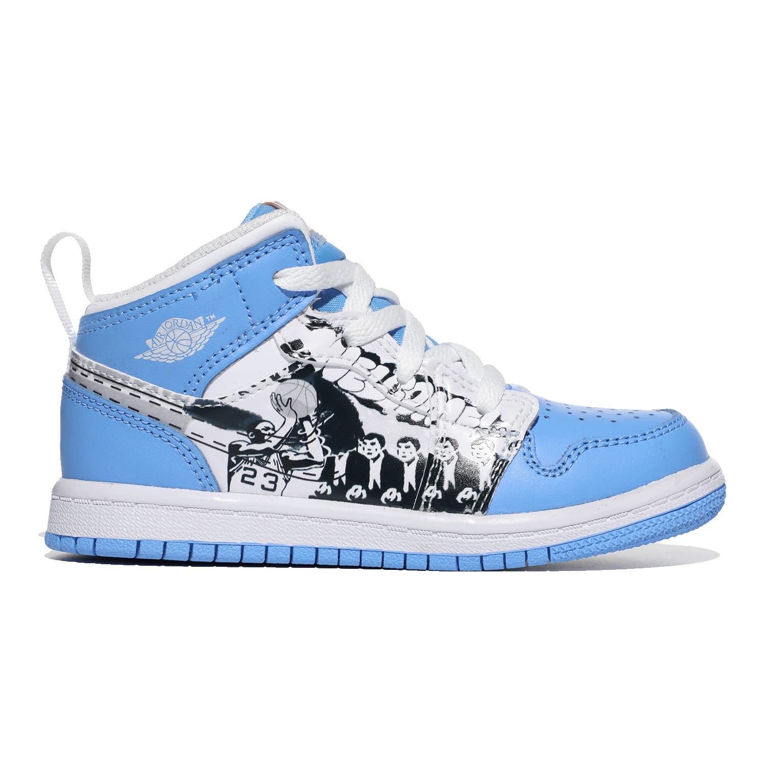 

Кроссовки Jordan Kids Jordan 1 Mid SS (Infant/Toddler), белый/голубой