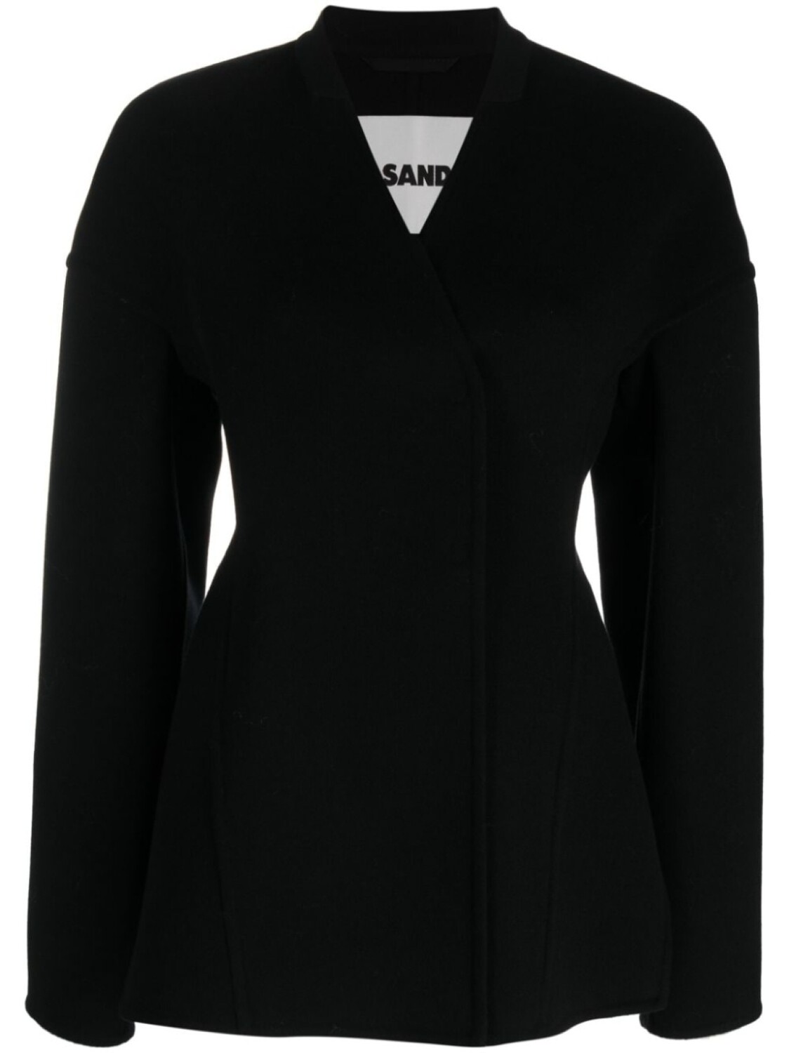 

Jil Sander двубортное шерстяное пальто, черный