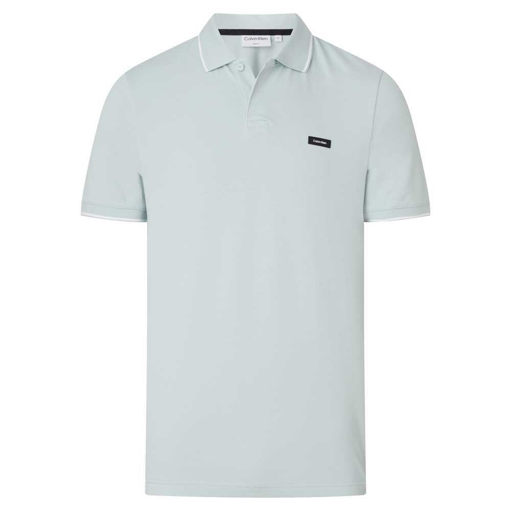 

Поло с коротким рукавом Calvin Klein Stretch Pique Tipping Slim, синий