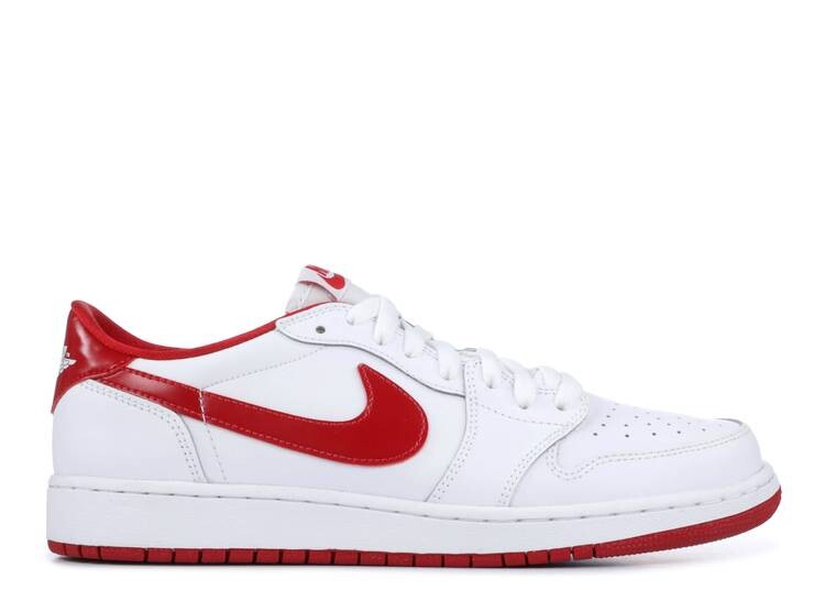 

Кроссовки AIR JORDAN 1 RETRO LOW BG 'WHITE VARSITY RED', белый