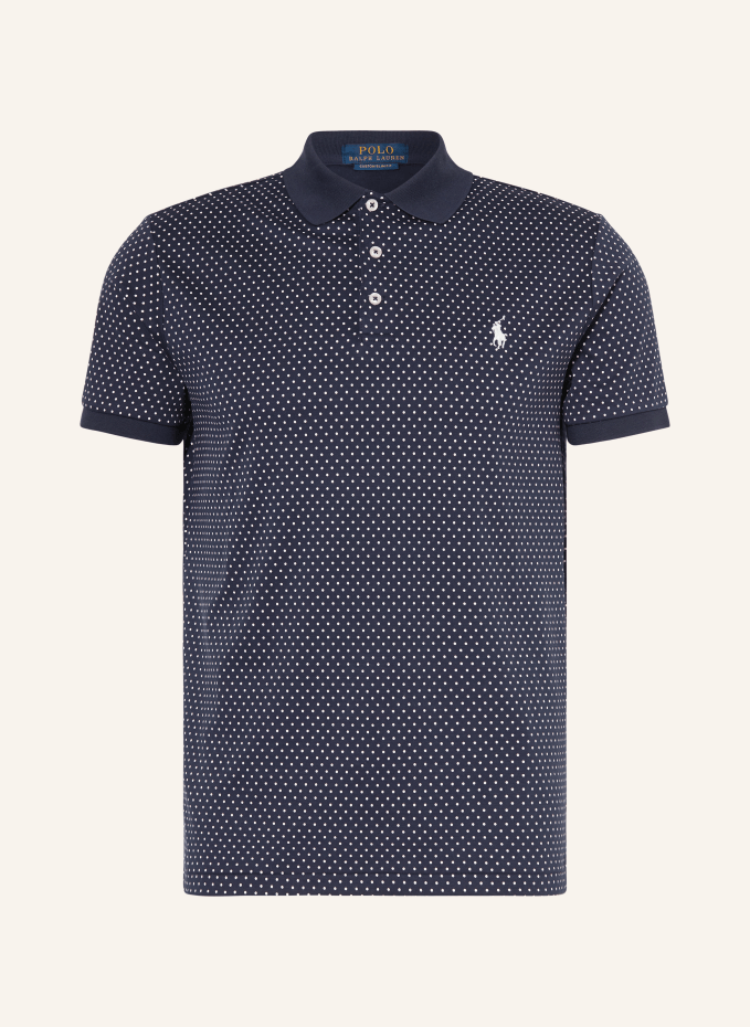 

Рубашка поло из джерси узкого кроя на заказ Polo Ralph Lauren, синий