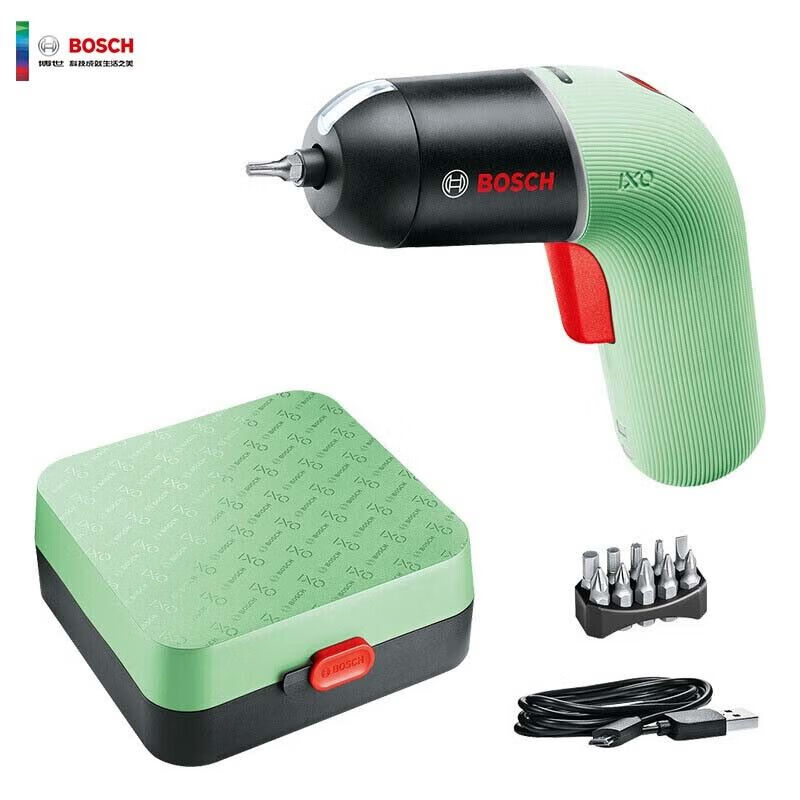 Отвертка электрическая Bosch IXO6 + насадки, зарядный кабель