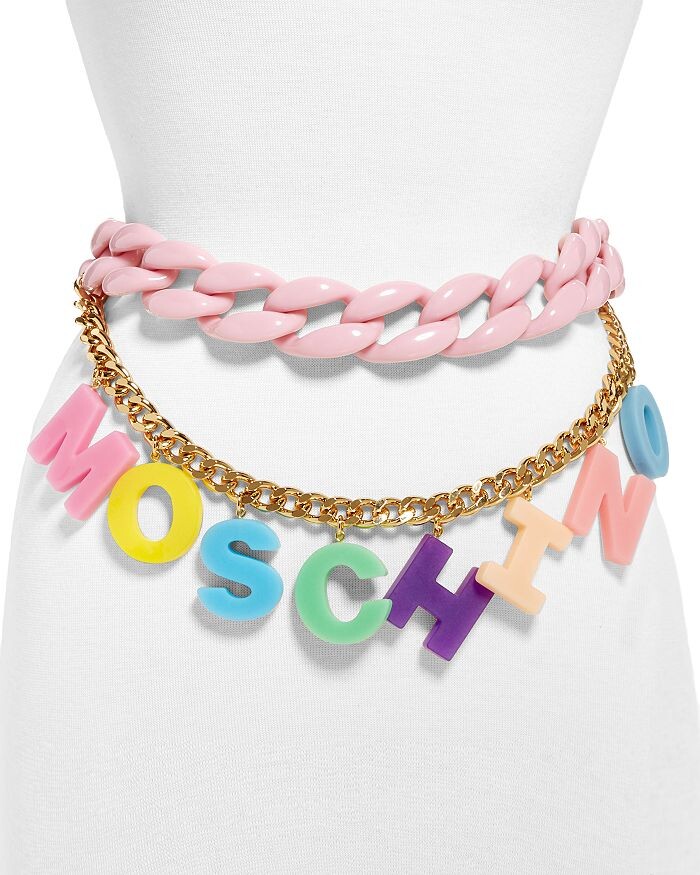 

Женский ремень Bijoux со средним звеном и логотипом Moschino