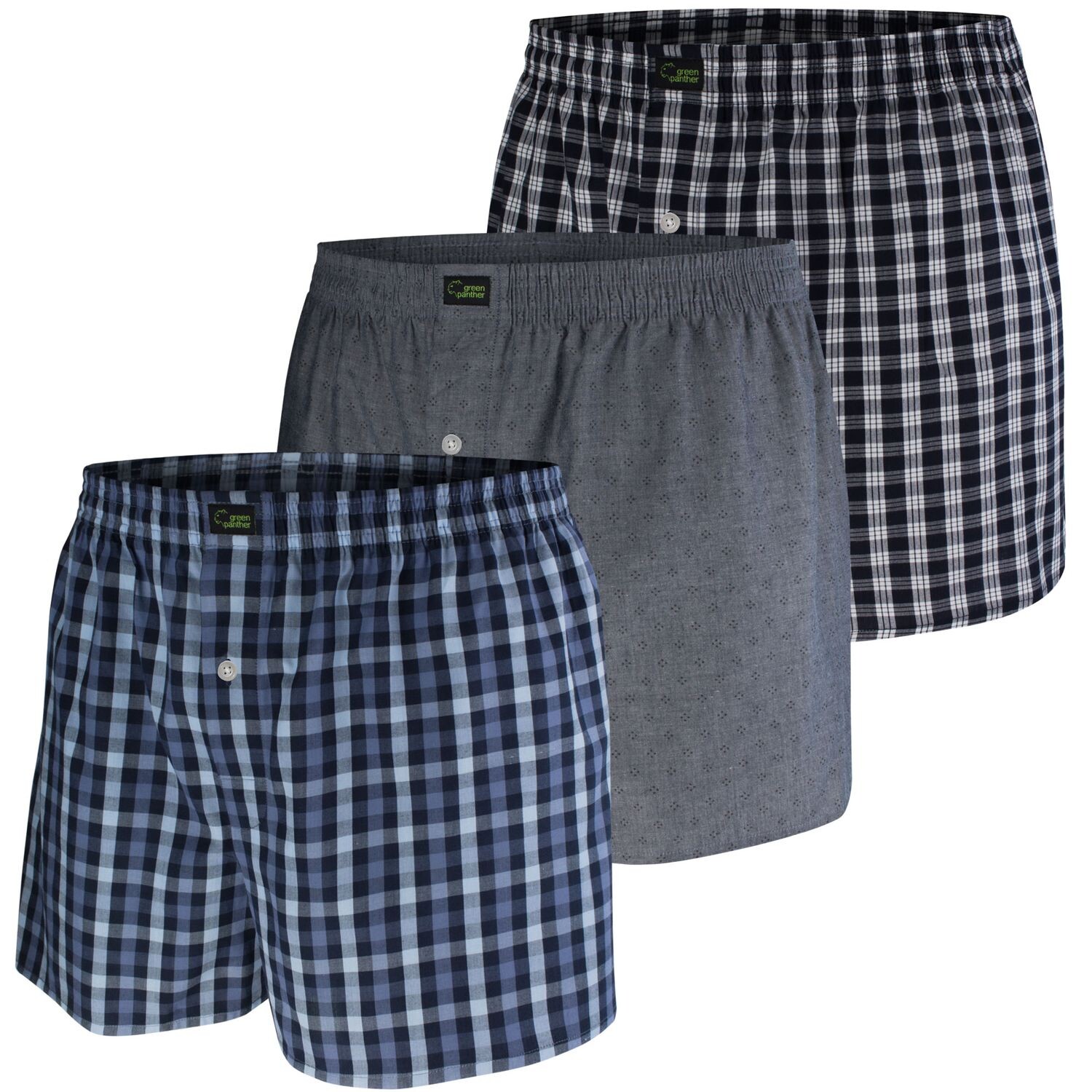 

Боксеры green panther Webboxershorts 3 шт, цвет Navy / Grau