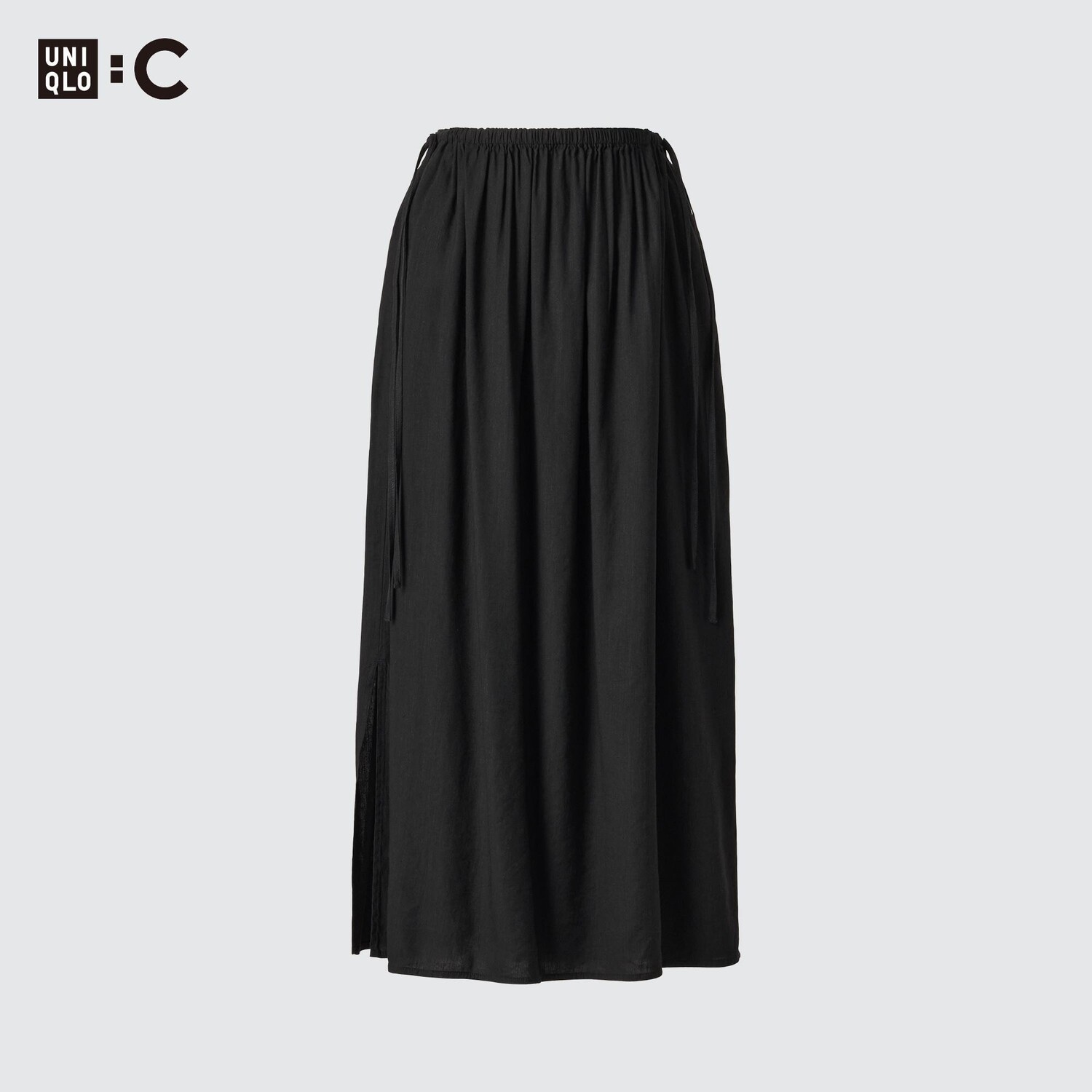 

Юбка длинная Uniqlo со сборками, черный