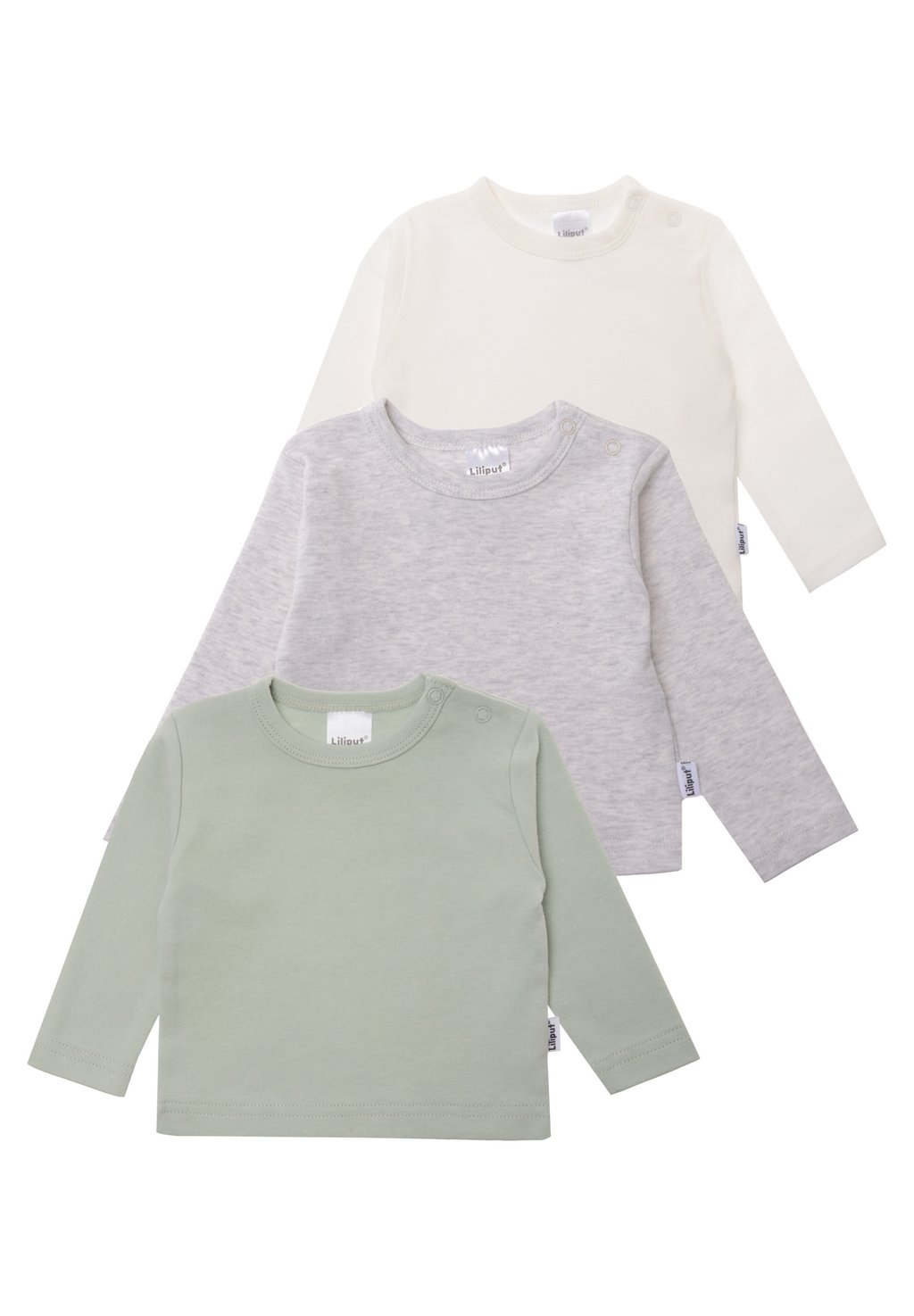 Рубашка с длинным рукавом 3 PACK Liliput, цвет light green/light grey/white woodville shem white light grey