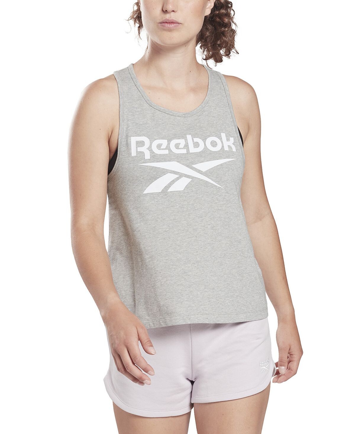 

Женская майка из джерси с логотипом-борцовкой и фирменным логотипом Reebok
